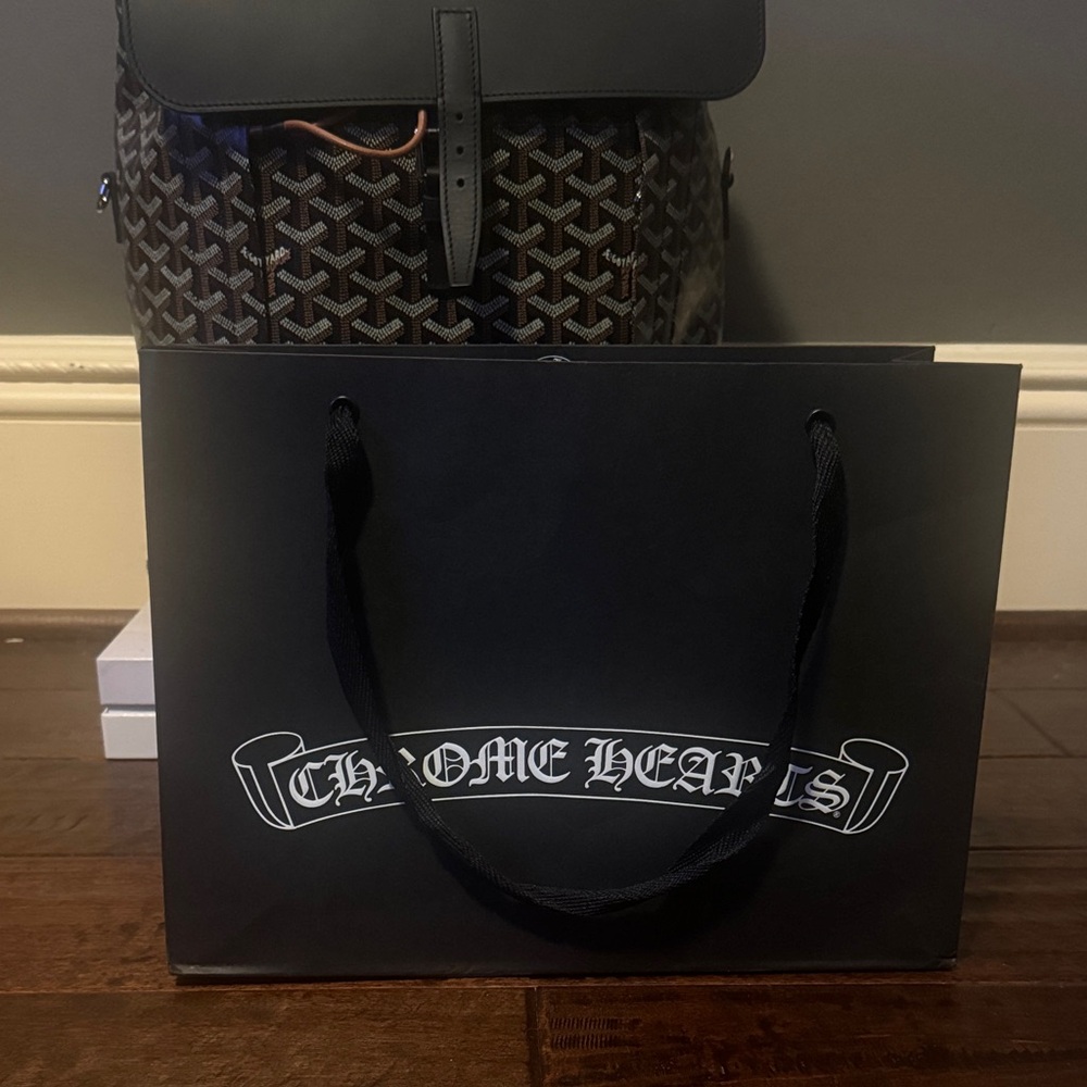 Chrome Hearts Black and White Logo Gift Bag